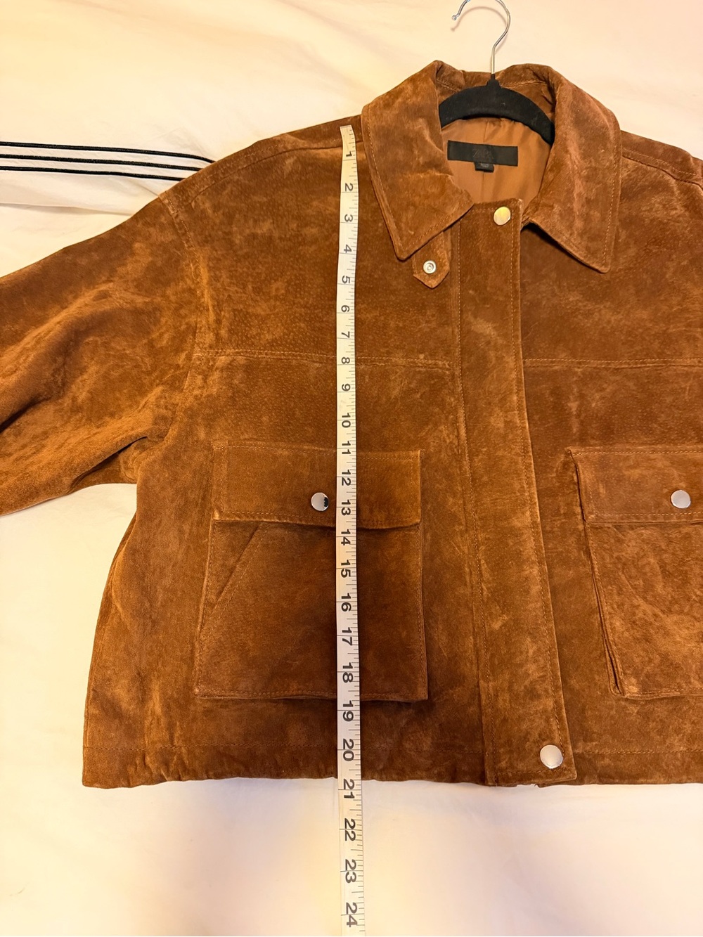 NWOT ZARA 100% LEATHER BOMBER JACKET - Picture 12 of 13